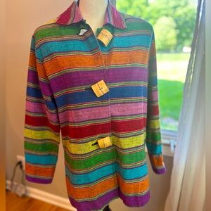 Vintage Norm Thompson Zarape stripe Button down Jacket